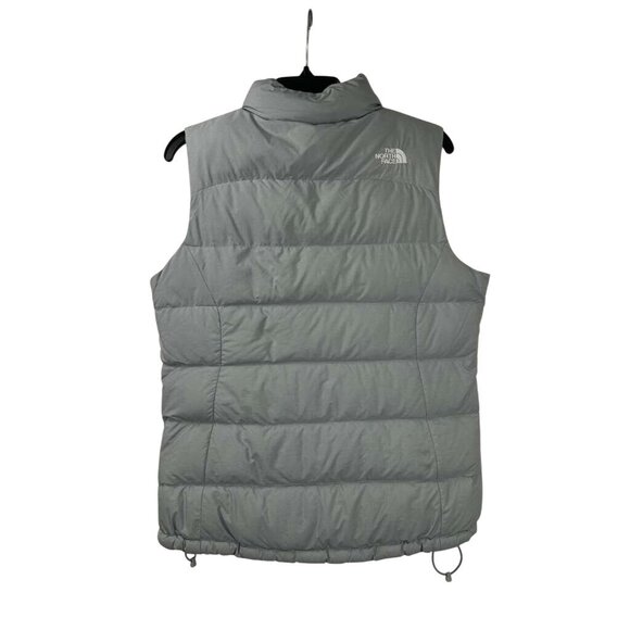 The North Face Nuptse Women's M Gray 700 Fill Goose Down Full Zip Puffer Vest - Picture 7 of 16